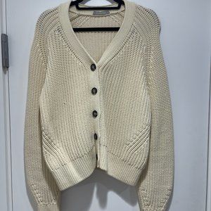 Everlane Texture Cotton Cardigan in Canvas
